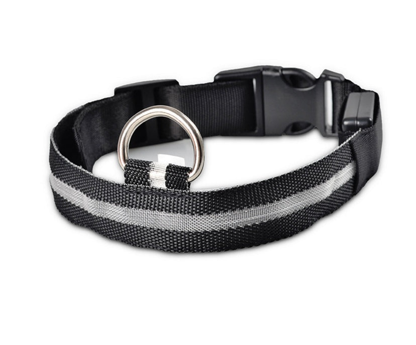 Collar LED Luminoso para Perros y Gatos – Seguridad Nocturna Ajustable