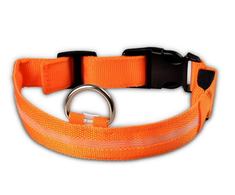 Collar LED Luminoso para Perros y Gatos – Seguridad Nocturna Ajustable
