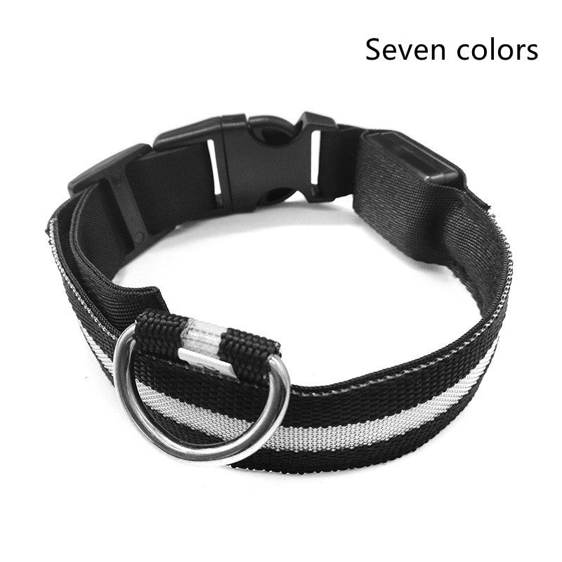 Collar LED Luminoso para Perros y Gatos – Seguridad Nocturna Ajustable
