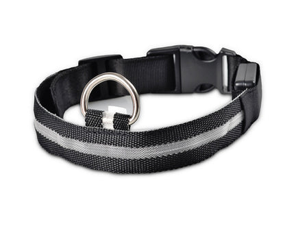 Collar LED Luminoso para Perros y Gatos – Seguridad Nocturna Ajustable