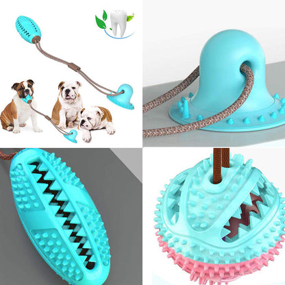 Juguete Interactivo de Silicona para Perros – Mordedor con Ventosa y Limpieza Dental